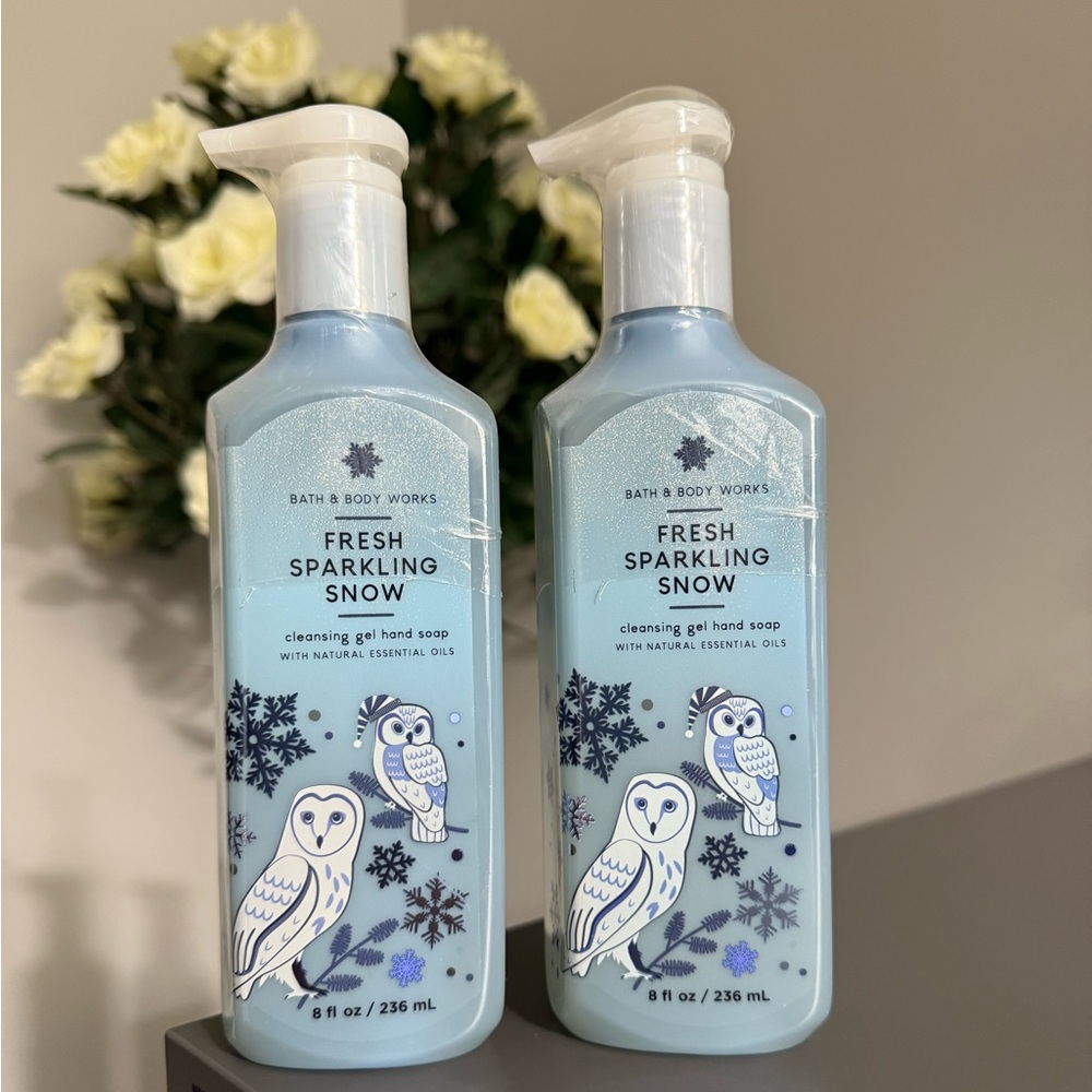 BATH & BODY WORKS Fresh Sparkling Snow Cleansing Gel Hand Bundle